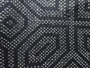 アンティーク　幾何学模様織り出し本場泥大島紬着物(5マルキ)